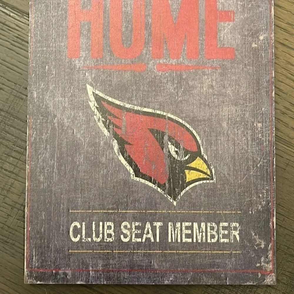 NFL arizona cardinals distressed wooden sign